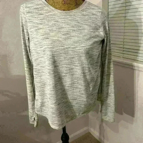 ZYIA ACTIVE melange long sleeve open back gym top size XL - Picture 2 of 5